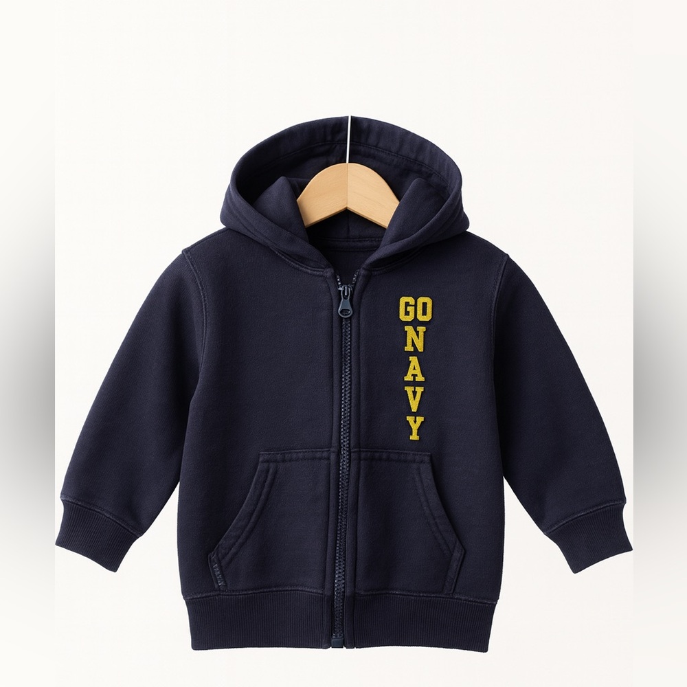 Go Navy Kids Hoodie - Navy Blue